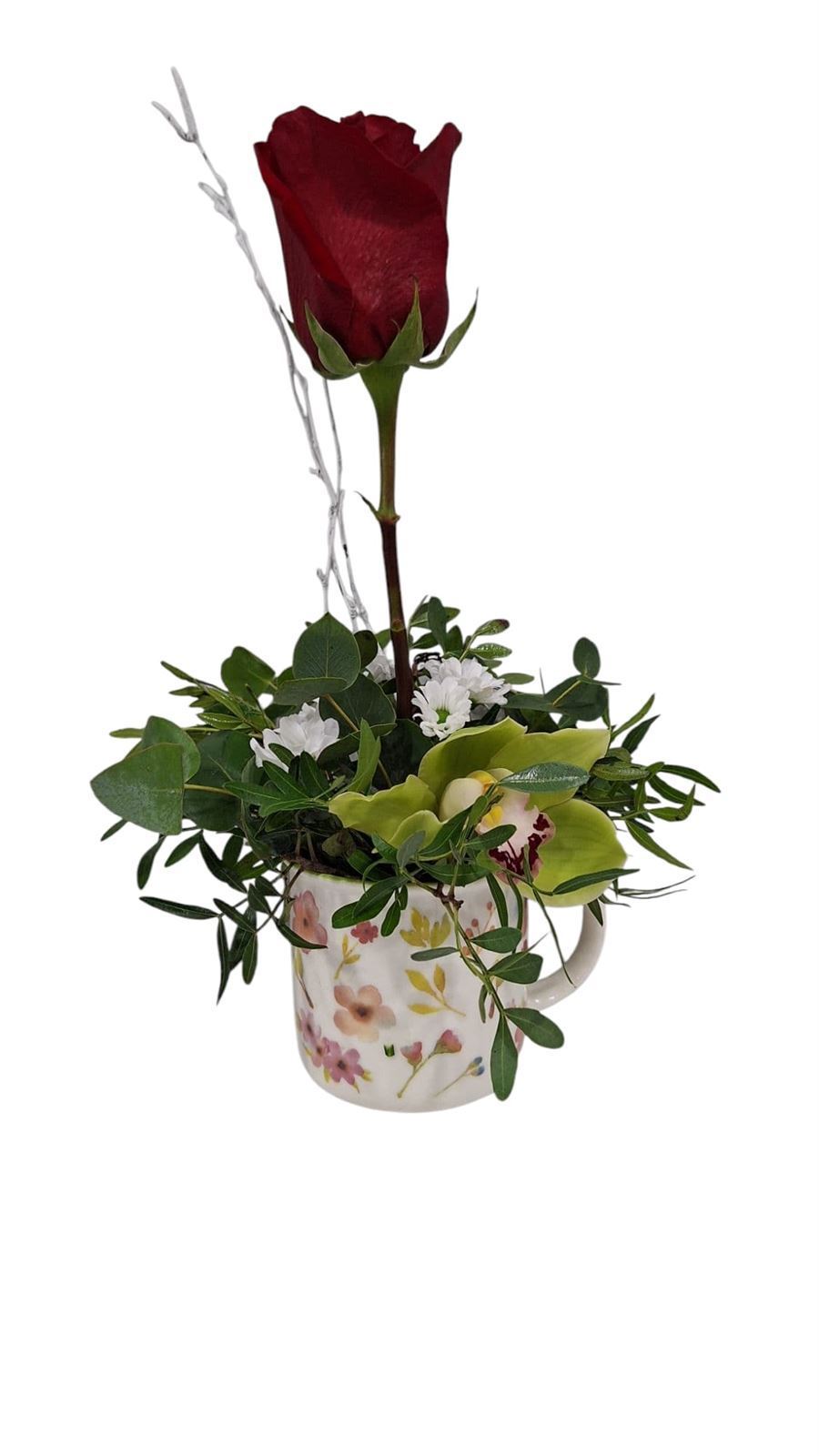 TAZA DE FLORES - Imagen 1